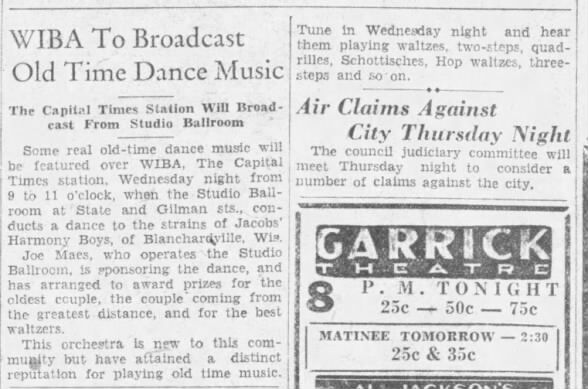 Clipping from The Capital Times